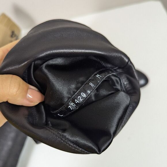 STUART weitzman Black Knee High Leather Boots Platform Heels Size 8 - Picture 12 of 12